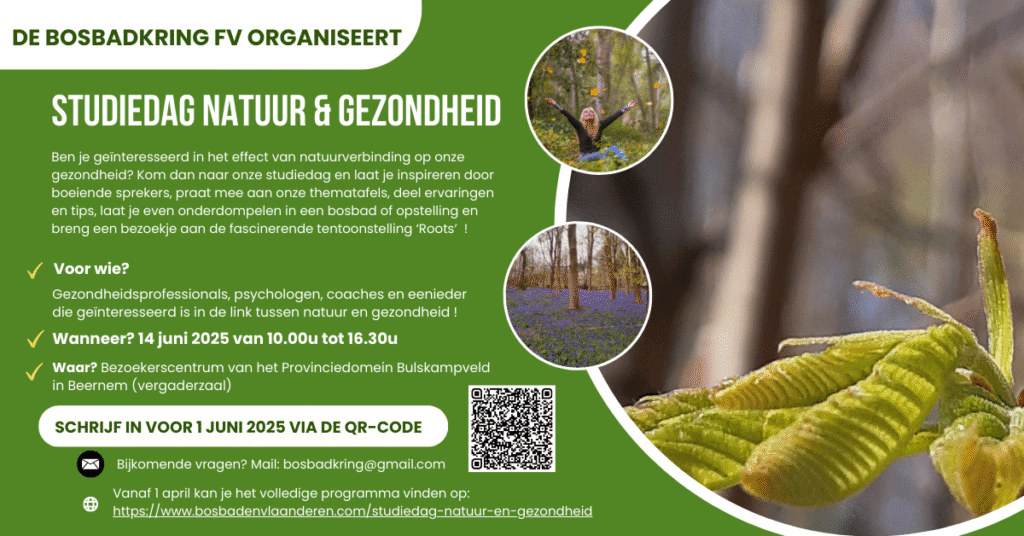 Kalender VZW natuurlijk in verbinding 1 Kalender VZW natuurlijk in verbinding - Studiedag Natuur en Gezondheid 14 juni in Bulskampveld