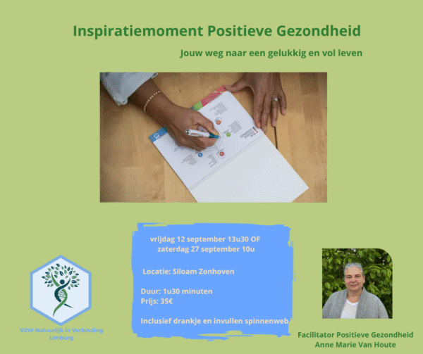 Inspiratiemoment Positieve Gezondheid | 12 sept