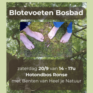 Blote voeten in gras en aarde